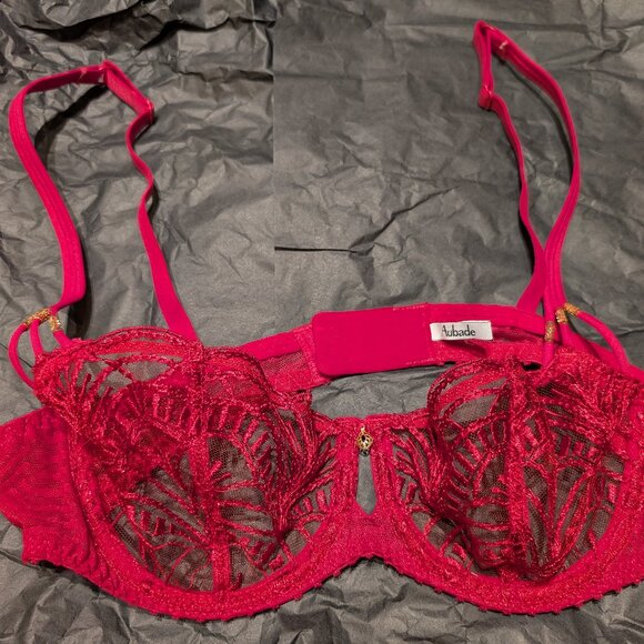 Aubade Paris - Red Demi-cup Bra Vibes - Brand NEW - Picture 2 of 4